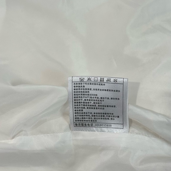 Bosideng White Goose Down Hooded Puffer Extreme Collection Medium 700 Fill EUC - Picture 14 of 15